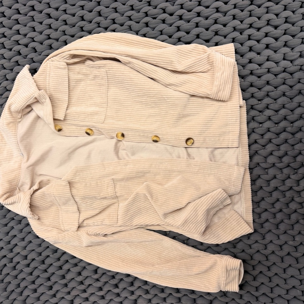 Cream Button-Up Cardigan